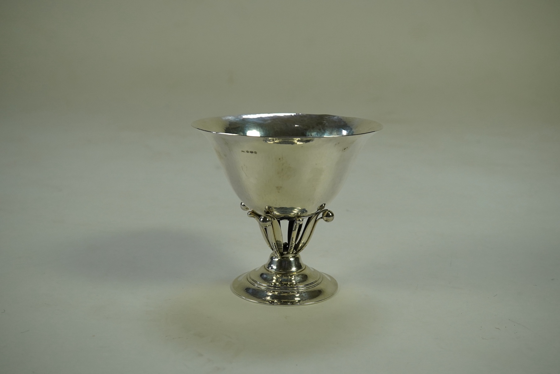 A George V Johan Rohde for Georg Jensen planished silver bowl